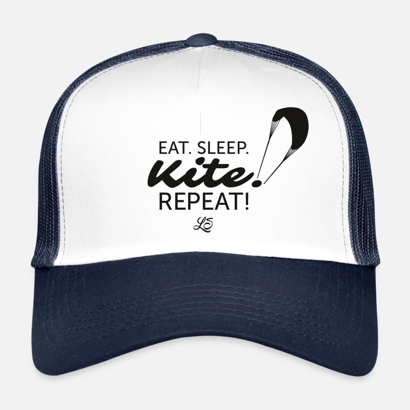 Eat Sleep Kite Repeat - avec kite Casquette trucker 