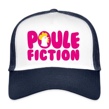Poule Fiction - Casquette trucker  - blanc/marine - Devant