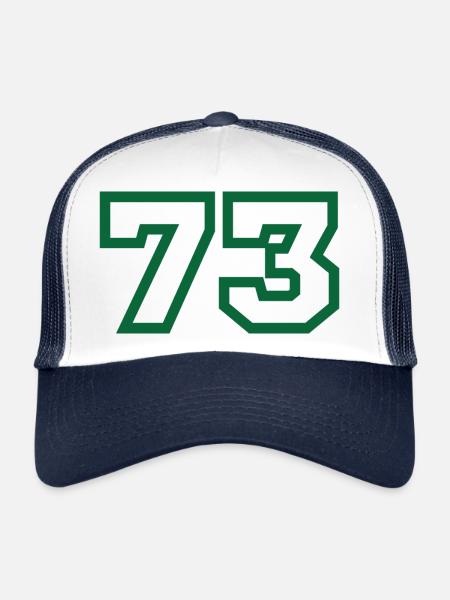 Numéro 73 sport - Casquette trucker  - blanc/marine - Devant