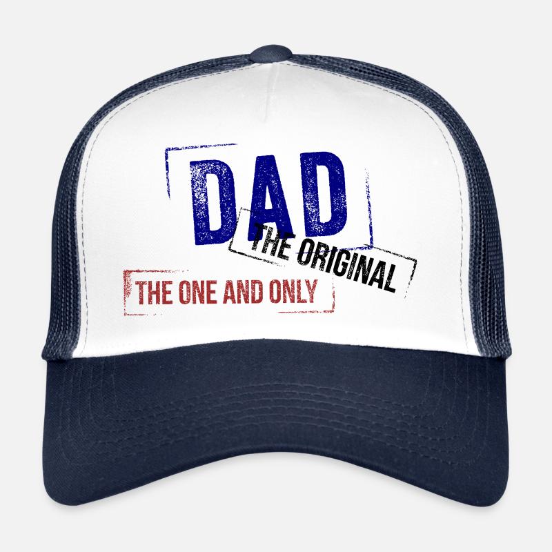 Papa Vater Dad Daddy Geschenk - Trucker Cap - Weiß/Navy