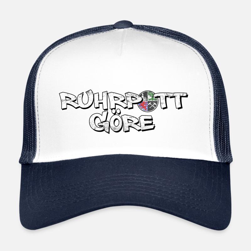 Ruhrpott Göre Gelsenkirchen Wappen - Trucker Cap - Weiß/Navy