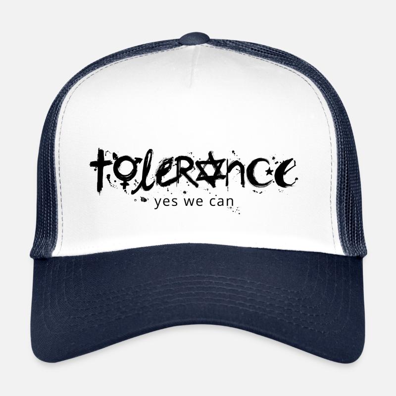 TOLERANCE "yes we can" - Trucker Cap - white/navy