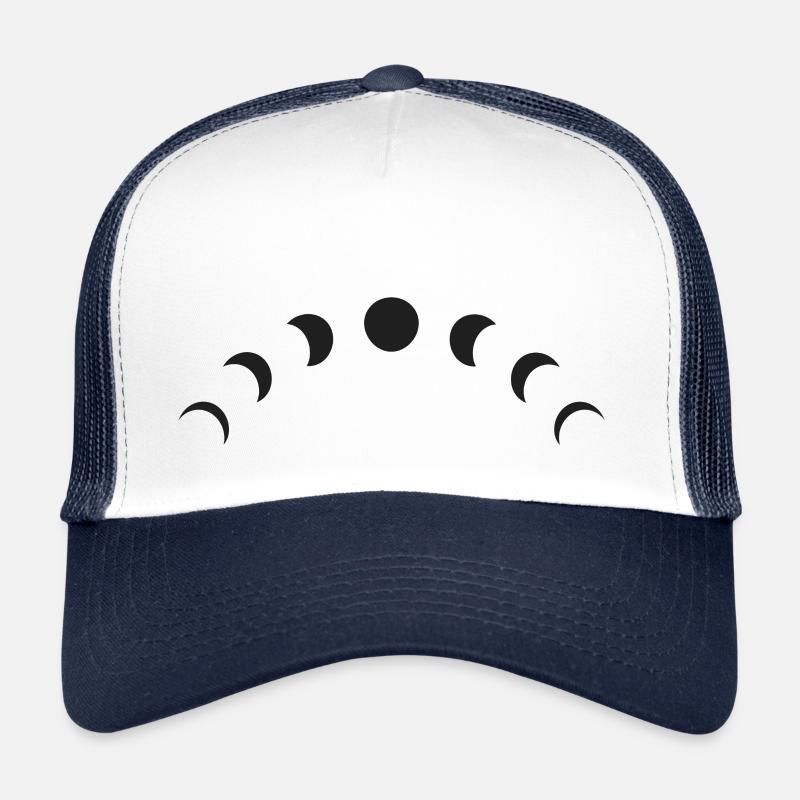 Lunar Phases - Minimalistic - Moon phases - Trucker Cap - Weiß/Navy