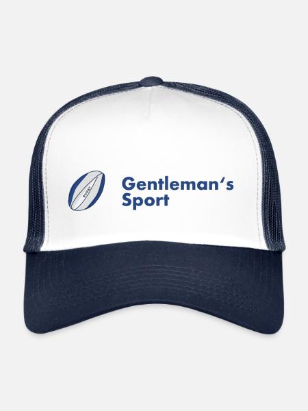 RUGBY GENTLEMAN - Casquette trucker  - blanc/marine - Devant