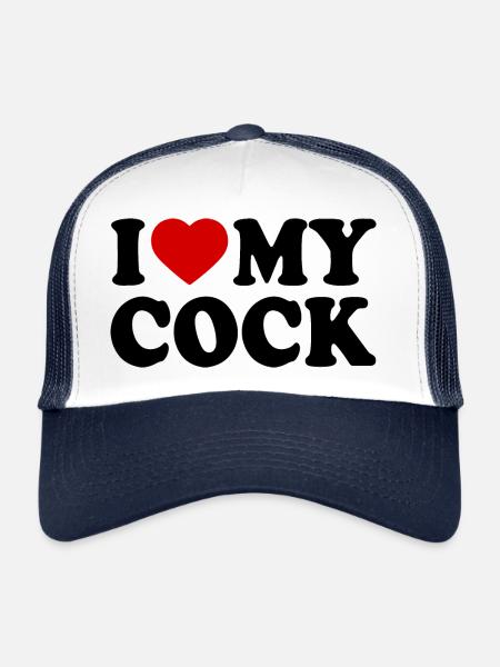 I love my cock - Casquette trucker  - blanc/marine - Devant