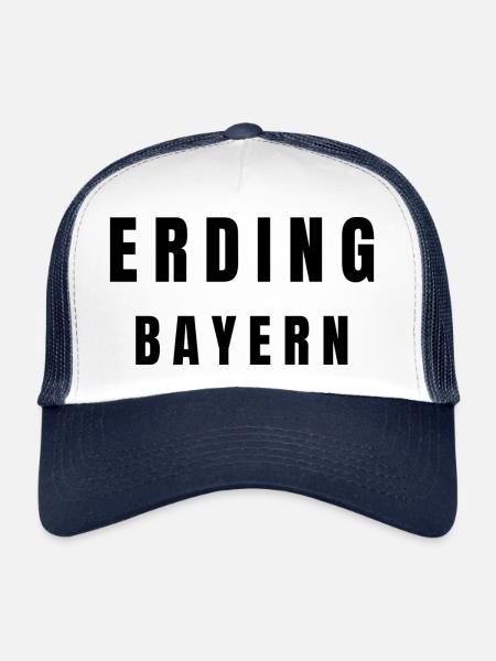 Erding, Bavaria - Trucker Cap - white/navy - Front
