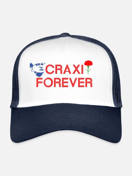 CRAXI POUR TOUJOURS - Casquette trucker  - blanc/marine - Devant