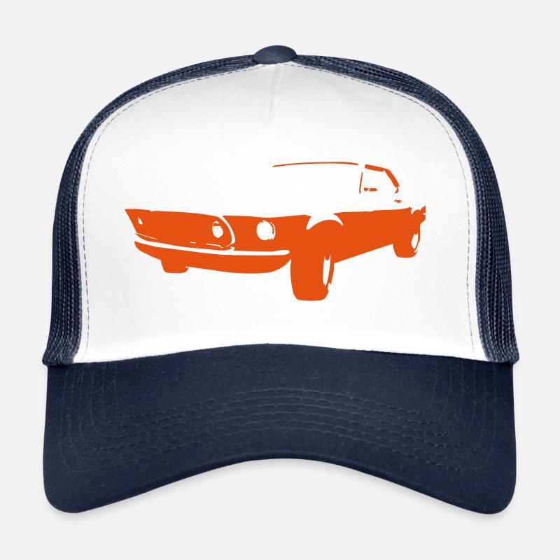Revved Elegance: Classic Muscle unleashed - Trucker Cap - white/navy
