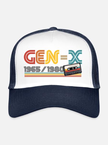 Gen-X 1965 / 1980 Génération X Good Times Retro - Casquette trucker - blanc/marine