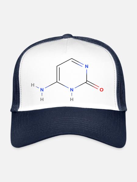 Cytosine Molecule - Colored Structural Formula - Trucker Cap - white/navy - Front