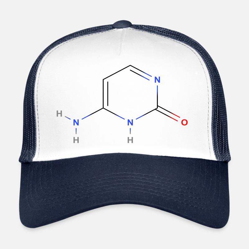 Molécule de cytosine - Formule structurale colorée Casquette trucker 