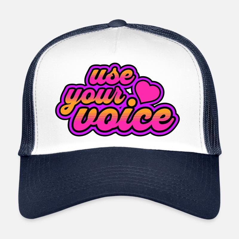 Utilisez votre cœur vocal - Casquette trucker - blanc/marine