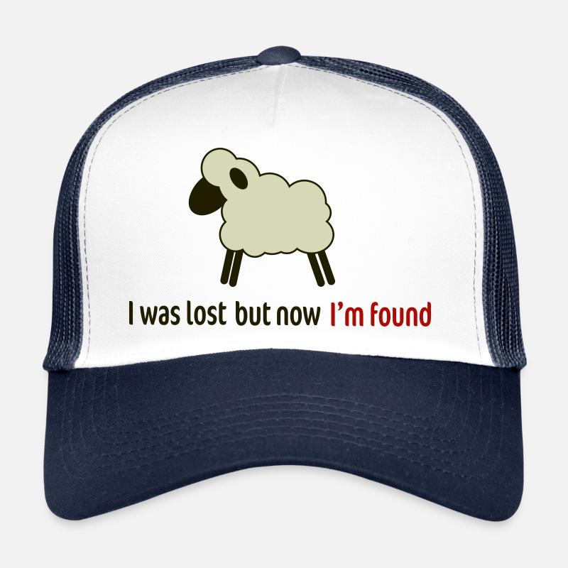 Cute Schaf Sprüche christlich - Trucker Cap - Weiß/Navy