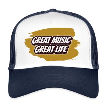 Great Music Great Life - Trucker Cap - white/navy - Front