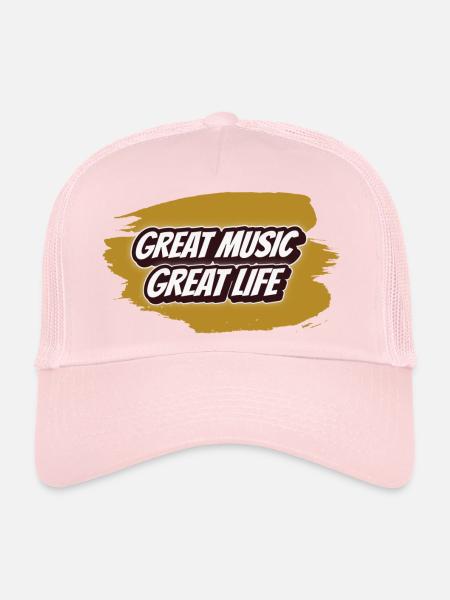Grande musique Grande vie - Casquette trucker  - rose pâle - Devant