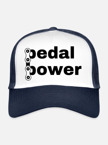 Gravel, Mountain Bike, Passion, Cycling - Trucker Cap - white/navy - Front