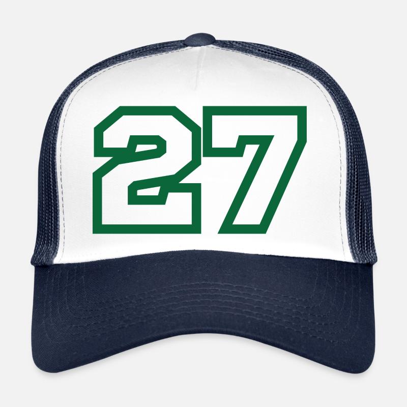 Numéro 27 sport vert Casquette trucker 
