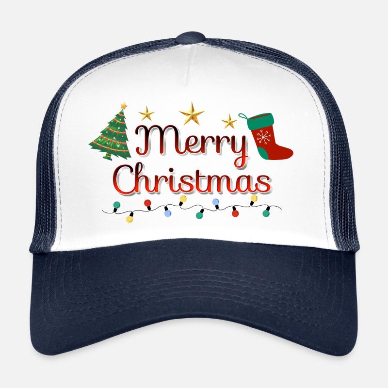 Merry Christmas tree - Trucker Cap - Weiß/Navy