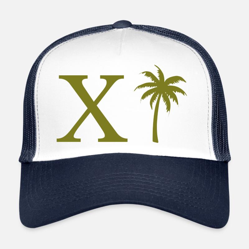 Lettre x vert Palm Casquette trucker 