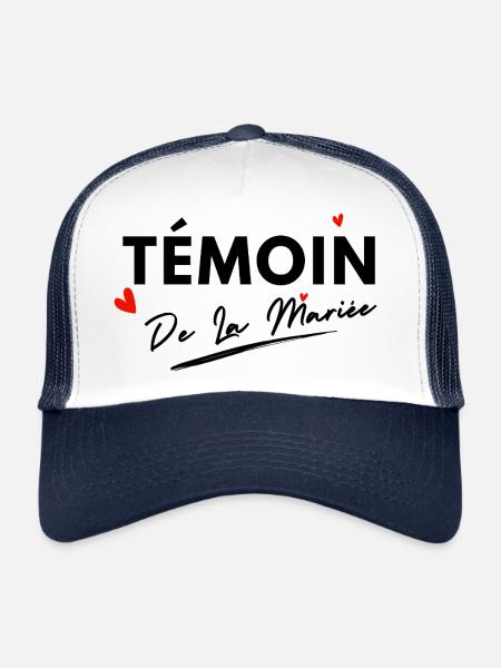 Bride's Witness Hearts - Bride Gift - Trucker Cap - white/navy - Front