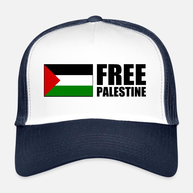 Free palestine - Trucker Cap - Weiß/Navy