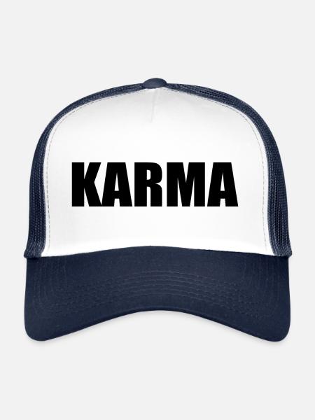 Karma - Trucker Cap - white/navy - Front
