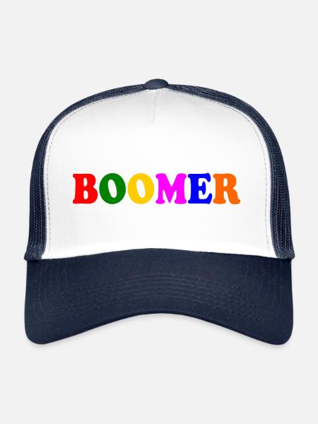 Boomer - Trucker Cap - white/navy - Front