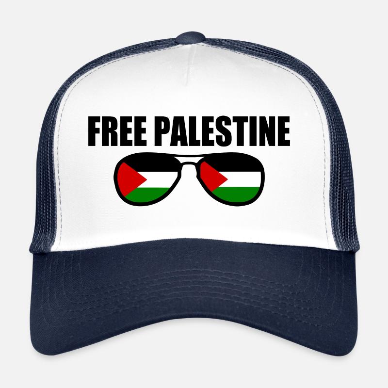 Free palestine - Trucker Cap - Weiß/Navy