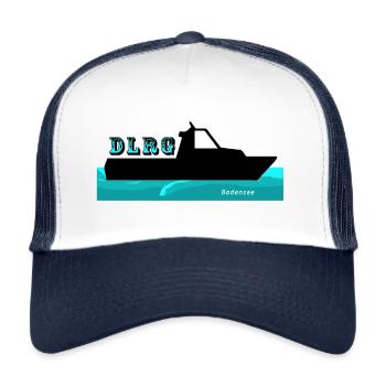DLRG - Rettungsboot Bodensee - Trucker Cap - Weiß/Navy - Vorne