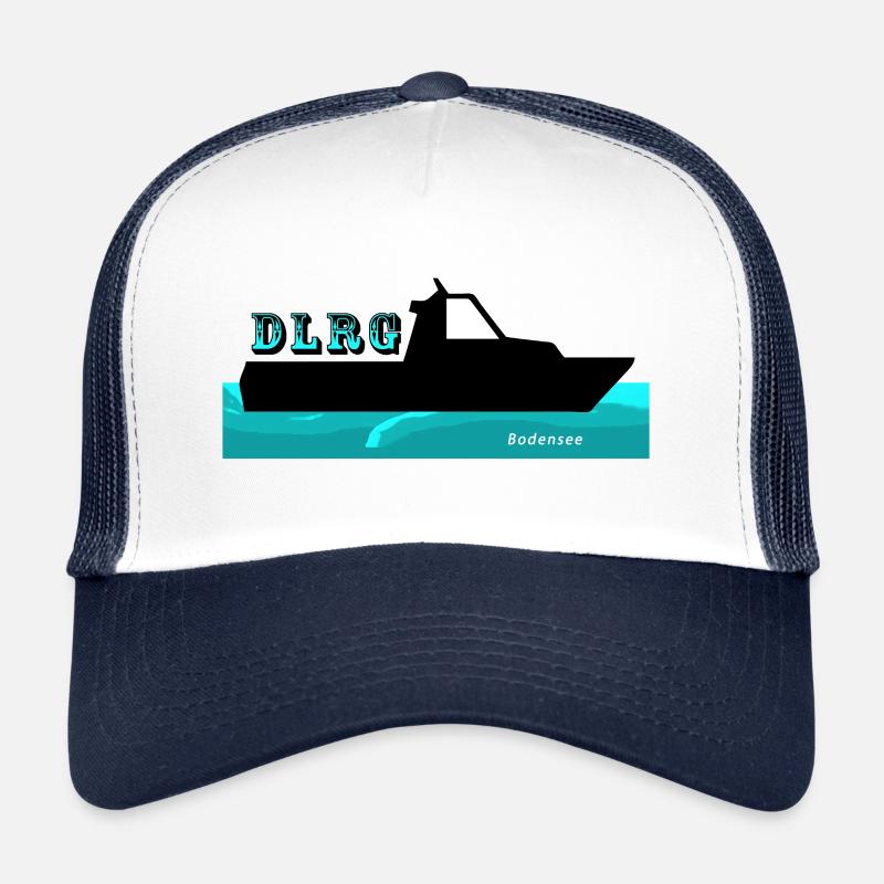 DLRG - Rettungsboot Bodensee - Trucker Cap - Weiß/Navy