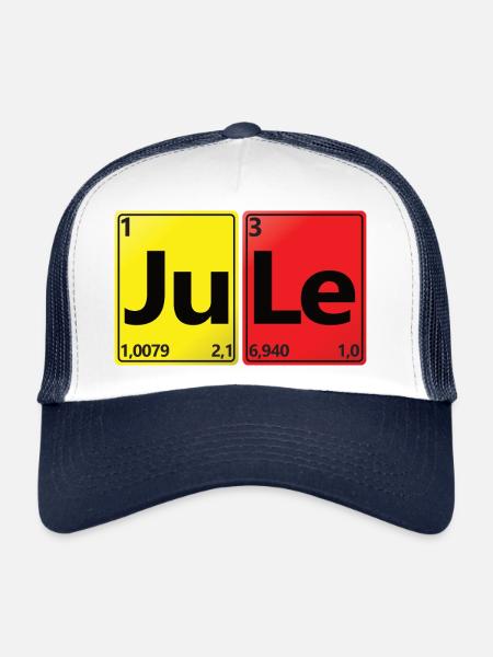 JULE - Your name in chemistry look - Trucker Cap - white/navy - Front