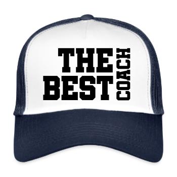 The best Coach - Der beste Trainer - Trucker Cap - Weiß/Navy - Vorne