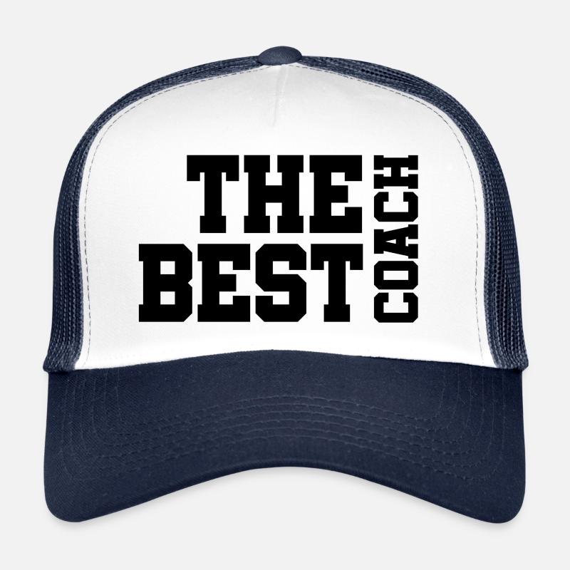 The best Coach - Der beste Trainer - Trucker Cap - Weiß/Navy
