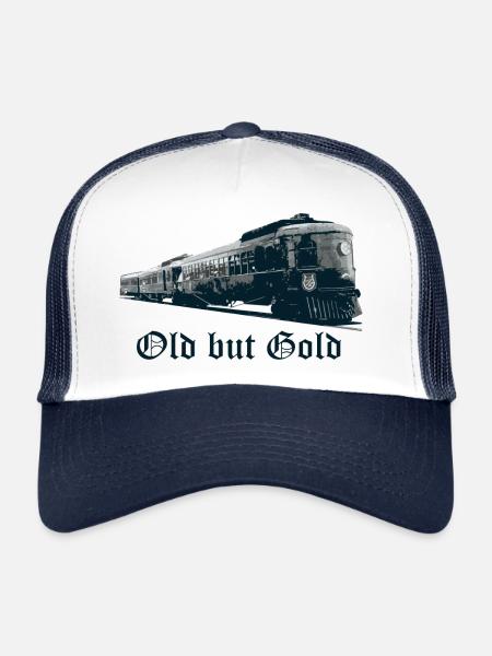 Old train - train T-shirt - Trucker Cap - white/navy - Front