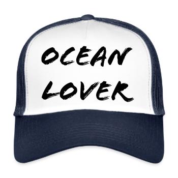 LazyLeisure Ocean Lover - Trucker Cap - white/navy - Front