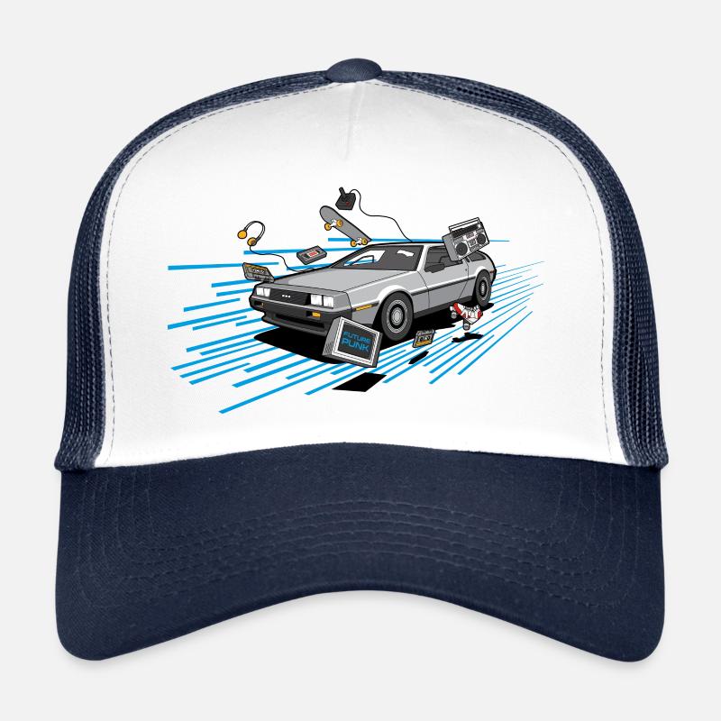 Delorean Oldtimer Youngtimer Retro Future bleu 80s Casquette trucker 