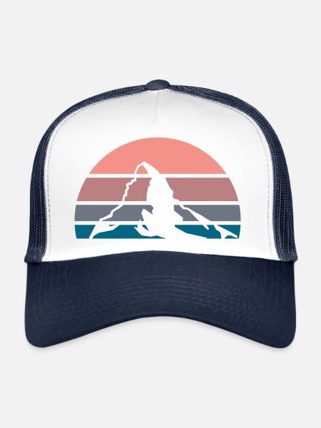 Matterhorn in der Dämmerung - Trucker Cap - Weiß/Navy - Vorne