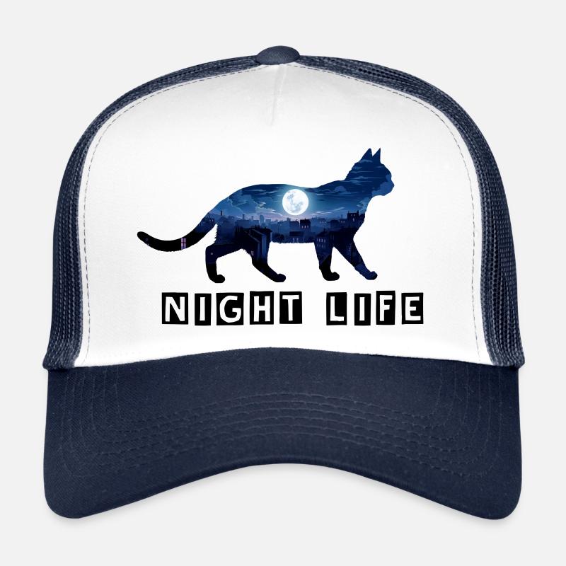 Cat - Night life Trucker Cap