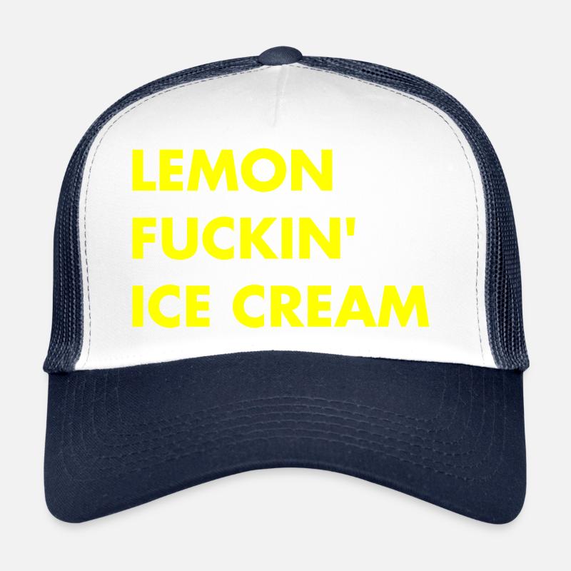 Zitronen Eis - gelber Schriftzug Trucker Cap