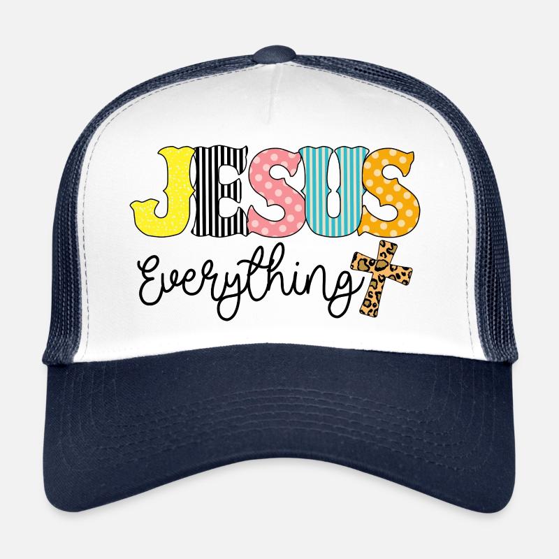 Alles Jesus - Trucker Cap - Weiß/Navy