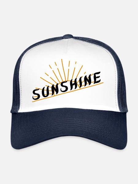Sunshine Unisex Short Sleeve T-Shirt - Trucker Cap - white/navy - Front
