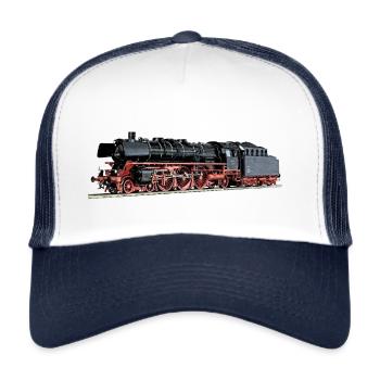 Dampflok 03.10 - Trucker Cap - Weiß/Navy - Vorne