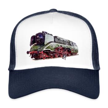 Dampflok 18 201 - Trucker Cap - Weiß/Navy - Vorne
