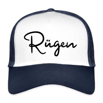 Rügen Ostsee Insel - Trucker Cap - Weiß/Navy - Vorne
