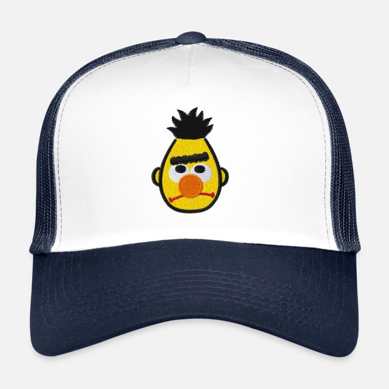 Sesame Street Embroidered Bert - Trucker Cap - white/navy