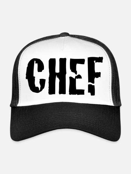 chef - Casquette trucker  - blanc/noir - Devant