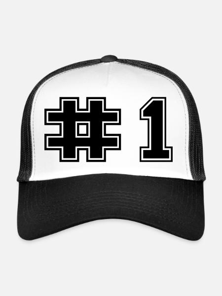 Number One Mum - Trucker Cap - white/black - Front