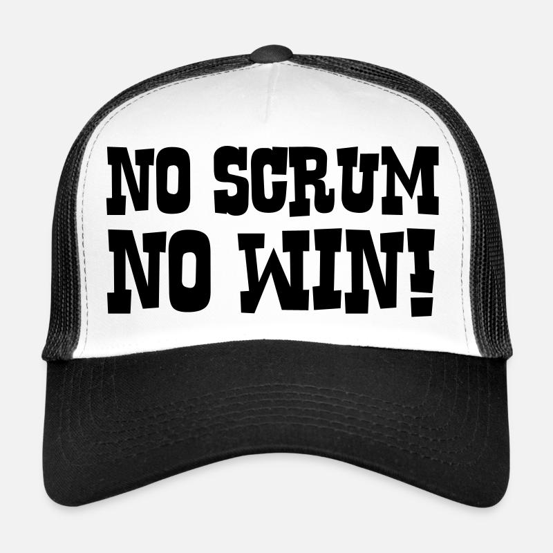 Rugby-Gedränge - Trucker Cap - Weiß/Schwarz