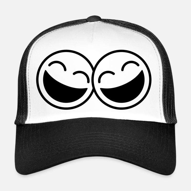 Laughing Smileys - Trucker Cap - Weiß/Schwarz