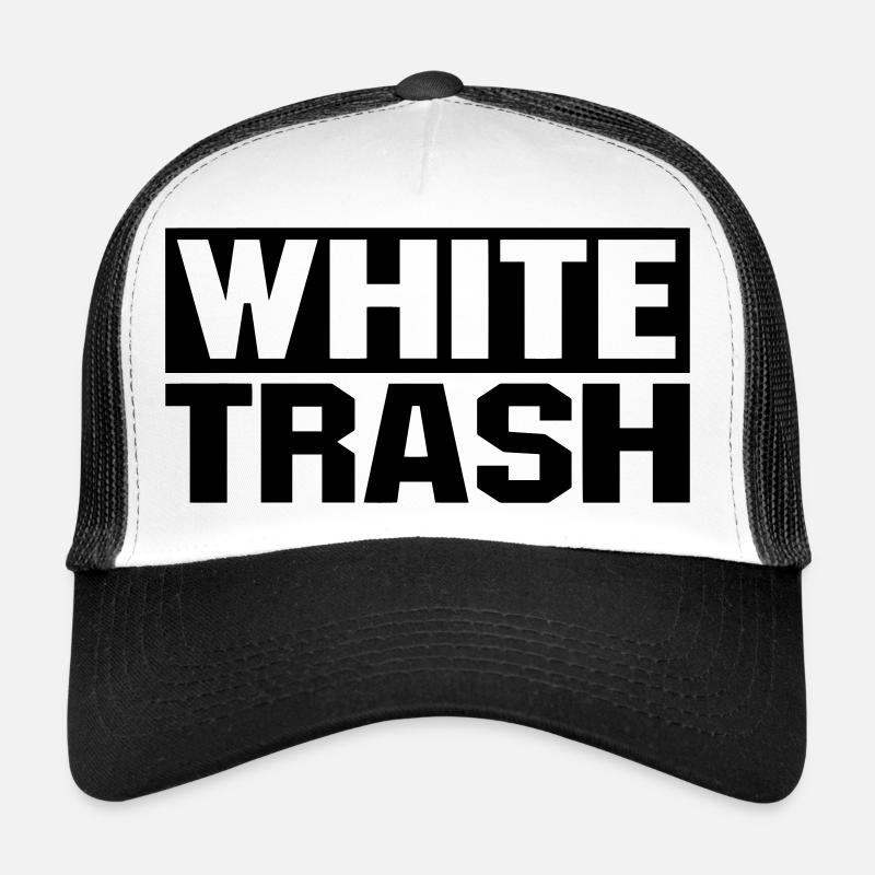 White Trash - Trucker Cap - Weiß/Schwarz